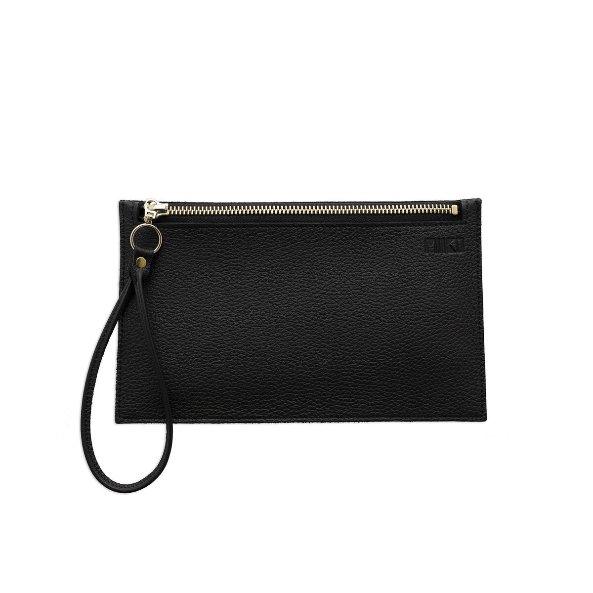 MIIKO Clutch Nahkalaukku Musta-kulta