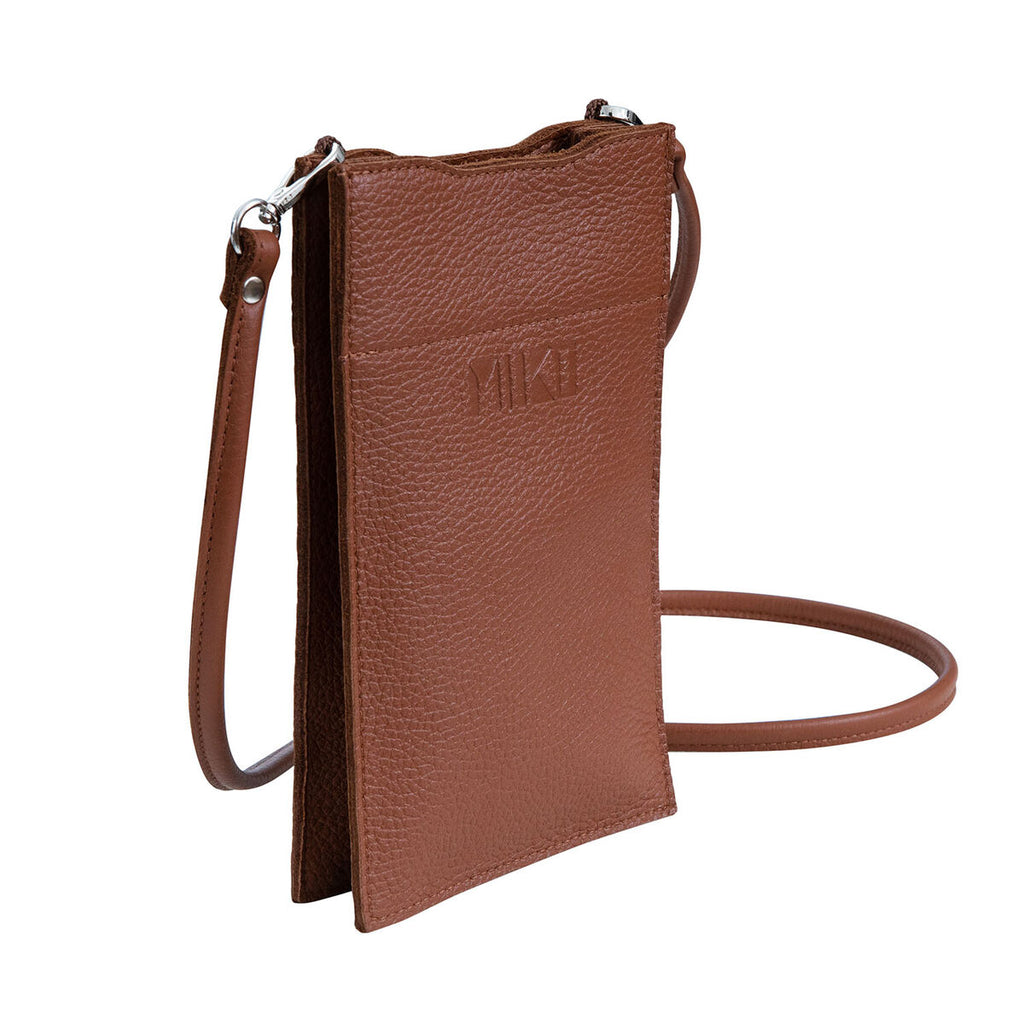 MIIKO Leather Heart Phone Case Brown