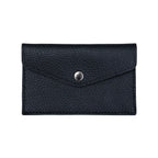 MIIKO Leather Card Holder with Snap Closure Black