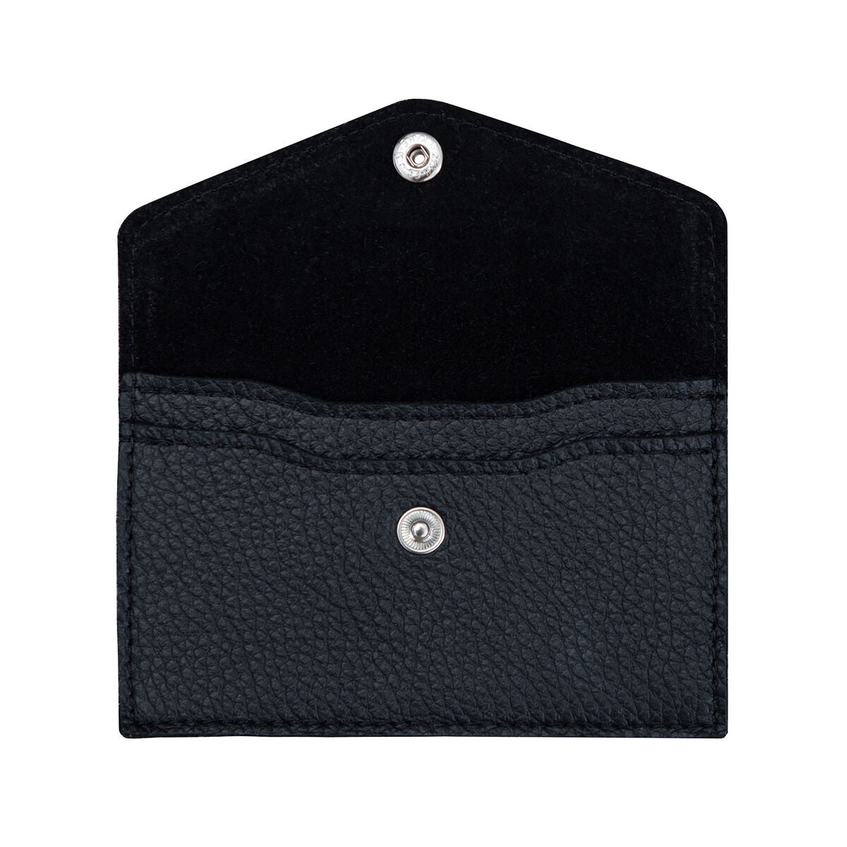 MIIKO Nahkainen Korttikukkaro Nepparilla Musta