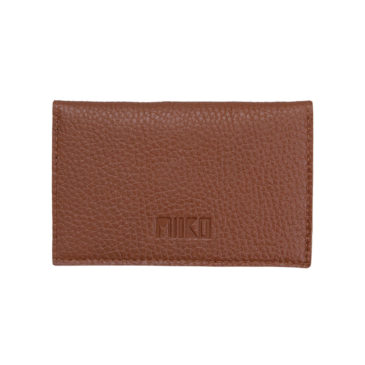 MIIKO Nahkainen Korttikukkaro Nepparilla Ruskea